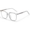 ANRRI Oversized Square Blue Light Glasses for Women Men, Thick Frame Computer Glasses, Anti Eyestrain, UV Protection Gaming Grey Eyewear view 1
