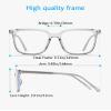 ANRRI Oversized Square Blue Light Glasses for Women Men, Thick Frame Computer Glasses, Anti Eyestrain, UV Protection Gaming Grey Eyewear view 4