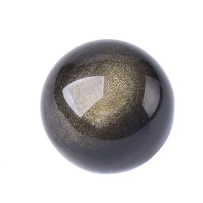 JBNCRYGD Gold Obsidian Sphere,Crystal Ball, Natural Gold Obsidian Sphere,Home Decoration, Table Ornaments, Divination Cystal Ball,4.72in