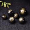 JBNCRYGD Gold Obsidian Sphere,Crystal Ball, Natural Gold Obsidian Sphere,Home Decoration, Table Ornaments, Divination Cystal Ball,4.72in view 3