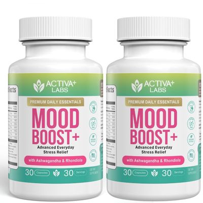 Activa Labs Mood Boost | 24-in-1 B-Complex & Zinc | Calm Support & Stress Relief Supplement with Ashwagandha, L-Theanine & GABA | Natural Mood, Energy & Resilience | Non-GMO, Vegan | 60 Day Supply
