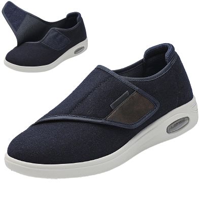 Men Diabetic Shoes Wide Width Lightweight Walking Shoes with Adjustable Closure Non Slip Air Cushion Breathable Women Swollen Feet Slippers for Diabetics