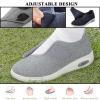 Men Diabetic Shoes Wide Width Lightweight Walking Shoes with Adjustable Closure Non Slip Air Cushion Breathable Women Swollen Feet Slippers for Diabetics view 3
