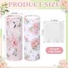 Ctosree 6 Pack Car Tissue Holder 300 Sheets Floral Tubes, Champagne,White view 2