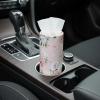 Ctosree 6 Pack Car Tissue Holder 300 Sheets Floral Tubes, Champagne,White view 4