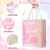 Sweetude 30 Pcs Thank You Gift Bags with Handles, Reusable Non Woven Foldable Goodie Bags Bulk for Graduation Teacher Appreciation Wedding Bridesmaid Favors(10 x 8 x 4 Inch,Laser Pink) view 4