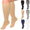 20-30mmhg compression socks women1 Pairs Compression Socks for Men and Women 20-30 mmHg Running Support Sock Medical and Travel Athletic(Dark Gray, XXXL) view 1
