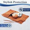 Savinelli Pipes Velvet Pouch - Single Pipe Travel & Protection (Tan) view 3