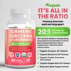 5-in-1 USDA Organic Turmeric Curcumin Supplement - 230mg with Berberine, Ceylon Cinnamon Bioperine and Ginger Supplements for Mobility, Digestion & Wellness Support, USDA Organic, 60 Servings, 1-Pack view 2