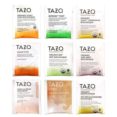 Assorted Tea Bags 18 Count 9 Flavor Variety Pack Premium Hot Beverage Sampler, Gourmet Tea Selection for Home, Office, Christmas Gift