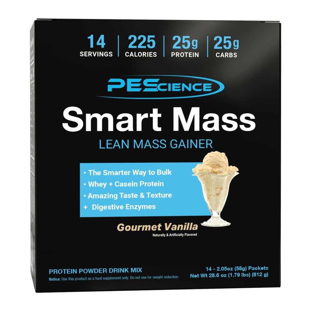 PEScience Smart Mass Gainer, Gourmet Vanilla, 14 Packets