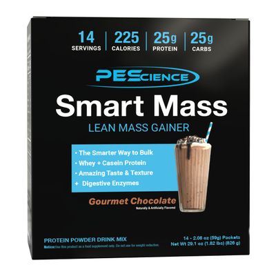 PEScience Smart Mass Gainer, Gourmet Chocolate, 14 Packets
