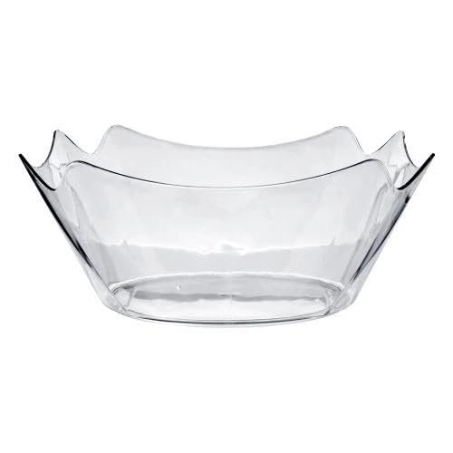 16 inch Clear Flower Plastic Bowl Large Disposable Decorative Serving Bowl for Salads Fruits Snacks Punch Party Wedding and Event Use (5)
