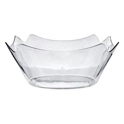 12 inch Clear Flower Plastic Bowl Large Disposable Decorative Serving Bowl for Salads Fruits Snacks Punch Party Wedding and Event Use (6)