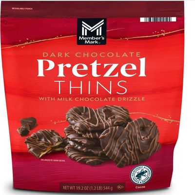 MM Dark Chocolate Pretzel Thins, 19.2 oz. (2 pack)