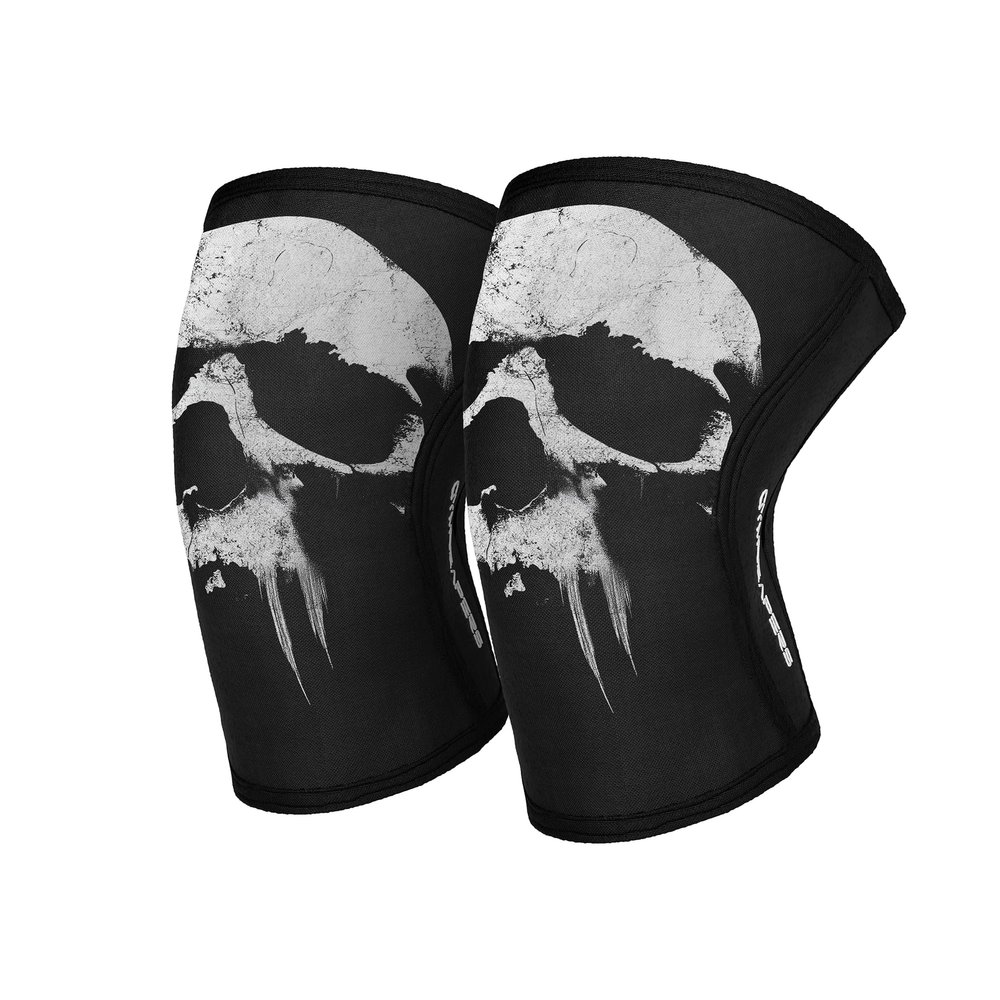Gymreapers 5MM Knee Sleeves for Weightlifting, Squats, Powerlifting, and Functional Training Compression Knee Support for Men & Women Joint Protection & Recovery Pair (Dread, X-Large)