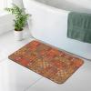 Group of Moroccan Geometric Printing 15.7x23.6in Diatomaceous Mat, Autumn Soft Floor Mat, Shower Cushion,Anti Slip Rubber Back view 2