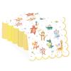 100 Pcs Animal Parade Paper Napkins 2-ply 6.5'' x 6.5" Disposable Circus Carnival Dinner Size Napkins Circus Animal Square Beverage Napkin for Kids Birthday Baby Shower Festive Party Kitchen Supplies view 1