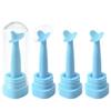4PCS Hard Contact Lens Inserter Stand, Lens Inserter (Not Remover) with Storage Box Suction Cup Base for Stable Placement, Soft Silicone for Accurate Lens Insertion for RGP/OK Lens Applicator Holder