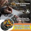 Skeletons in the Fire 24 Year Sobriety Coin, Dumpster Fire AA Medallion view 3