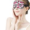 Comfortable Night Eye Shade Pink Flowers Sugar Skulls Soft Sleeping Mask Block Out Light Eye Cover Eyeshade for Women Men view 3