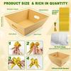10PACK Empty Gift Basket Set, 11.8x9.8 Thick Kraft Market Tray Gift Basket view 2