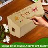 10PACK Empty Gift Basket Set, 11.8x9.8 Thick Kraft Market Tray Gift Basket view 4