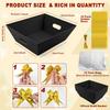 10PACK Empty Gift Basket Set, 10x10Kraft Market Tray Gift Basket with 10 Bows 10 Bags Empty Gift Baskets for Christmas Thanksgiving Valentine Easter Wedding Birthday Party Gift Wrapping (Black) view 2