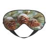 Pine Cones On Evergreen Tree Sleep Mask Eye Mask with Adjustable Strap, Eye Sleep Shade Cover Blocks Light for Women Men Airplane Travel Nap Meditation view 1