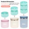 Purekra Silicone 3ml Vial Insert Set for Hydrapeak 32/25/18oz Food Jar - Peptide Storage (Fits 16.539mm Vials), 1 Short + 1 Tall Design, Freezer/Fridge/Travel Safe (Cyan, No Thermos/Vials) view 3
