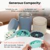 Purekra Silicone 3ml Vial Insert Set for Hydrapeak 32/25/18oz Food Jar - Peptide Storage (Fits 16.539mm Vials), 1 Short + 1 Tall Design, Freezer/Fridge/Travel Safe (Cyan, No Thermos/Vials) view 4
