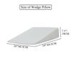 Barpoullar 7.5 Inch Memory Foam Wedge Pillow for Sleeping, Adult Triangle Bed Incline Pillow, Post Surgery Leg Elevation Pillow, Anti Snore Neck Back Pain Relief Support Cushion White view 2