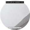 Barpoullar 7.5 Inch Memory Foam Wedge Pillow for Sleeping, Adult Triangle Bed Incline Pillow, Post Surgery Leg Elevation Pillow, Anti Snore Neck Back Pain Relief Support Cushion White view 4