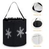 STVNKML White Snowflake Halloween Bucket with Handles, Trick Or Treat Bags, Candy Tote Bag, Gift Baskets view 4