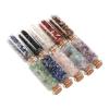 10Pcs Genuine Crystal Chips Bottles, 2.8"x1"x1" Glass Vials with Assorted Healing Stones for Meditation Decor view 1