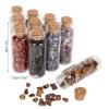 10Pcs Genuine Crystal Chips Bottles, 2.8"x1"x1" Glass Vials with Assorted Healing Stones for Meditation Decor view 3