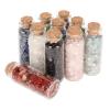 10Pcs Genuine Crystal Chips Bottles, 2.8"x1"x1" Glass Vials with Assorted Healing Stones for Meditation Decor view 4