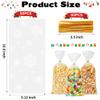Christmas Cellophane Treat Bags - Christmas Candy Bags, 50 Pcs Clear Snowflake Cellophane Gift Bag with Ties, Cello Plastic Goodie Snack Cookie Bag for Xmas Winter Holiday Goody Party Favors Supplies view 2