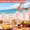 100 Pack Pink Plastic Champagne Flutes with Gold Rim, 5.5 Oz Clear Disposable Plastic Champagne Glasses, Wine Glasses Cups for Wedding Celebration Birthday Party Wine Tasting New Years Eve Supplies view 3