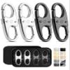 Vantamo Premium 4 Zipper Clips Anti Theft for Backpack, Luggage & Purse, Pull Replacement Zipper Locks, Purse Clip for Travel view 1