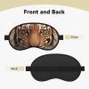 3D Tiger Head Sleep Mask for Side Sleeper Soft Breathable Sleeping Eye Mask Blackout Silk Eye Sleep Shade Cover with Elastic Strap Night Blindfold for Women Men Travel Nap view 2