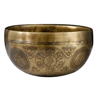 GFAZXDS Copper Bowl Tibetan Singing Bowl Meditation Sound Bowl Handmade Carving Sound Therapy Bowl Carving Bowl Yoga Meditation Bowl for Healing Bowl