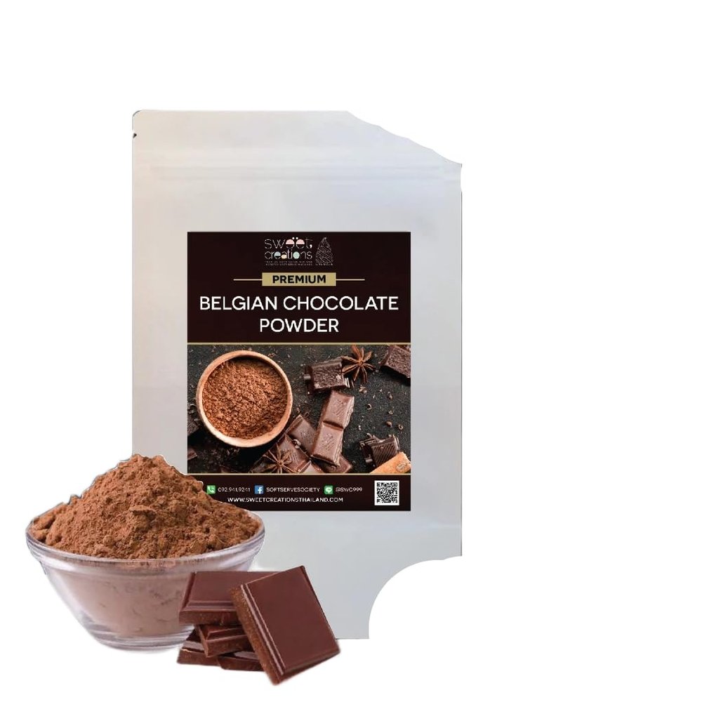 Sweet Creations Premium 100% Belgian Concentrated Chocolate Powder - Unsweetened & Rich Cocoa for Baking, Hot Drinks, and Desserts 200g