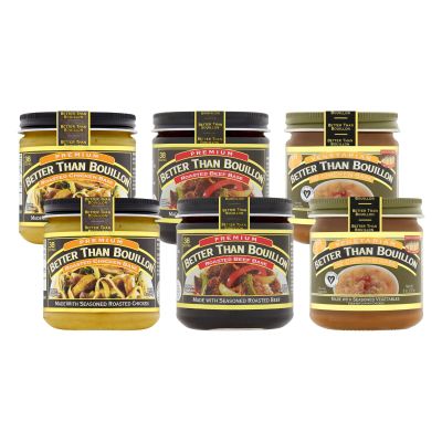 Better Than Bouillon Chicken Base, Vegetarian No Chicken Base & Roasted Beef Base (Variety Pack)
