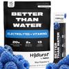 Hyburst Better Than Electrolyte & Vitamin Supplement Powder, Drink Mix with B12, L-Theanine, D3, K2, Zinc, Magnesium, Potassium, Supports Calm Focus & Energy, Blue Raspberry, 15 Pack view 1