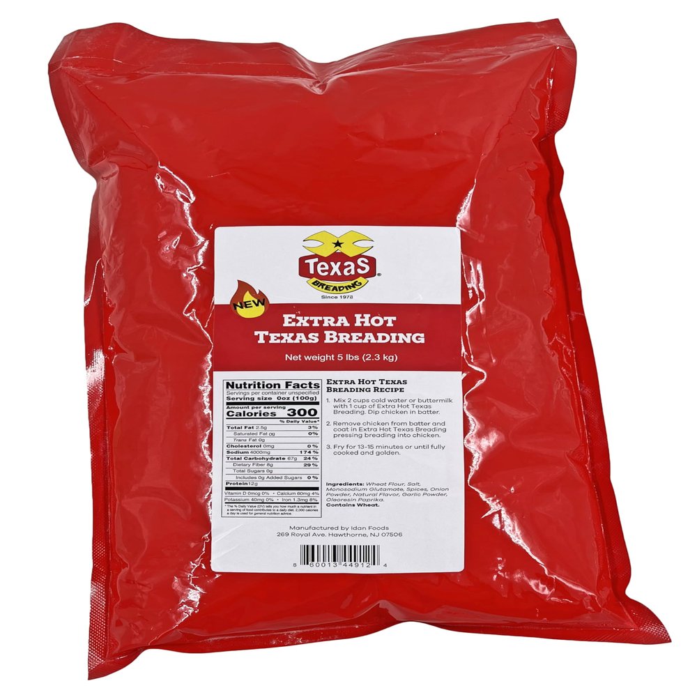 Texas Extra Hot Breading | Seasoned Chicken Breading | 5 lbs