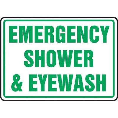 Emergency Shower Eyewash, 14" W x 10" H, Rectangle, Plastic, Mfr: MFSD542VP-A