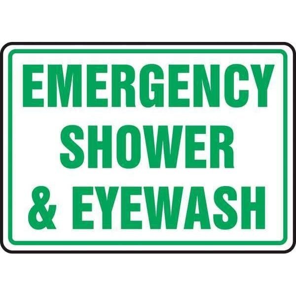 Emergency Shower Eyewash, 14" W x 10" H, Rectangle, Plastic, Mfr: MFSD542VP-A