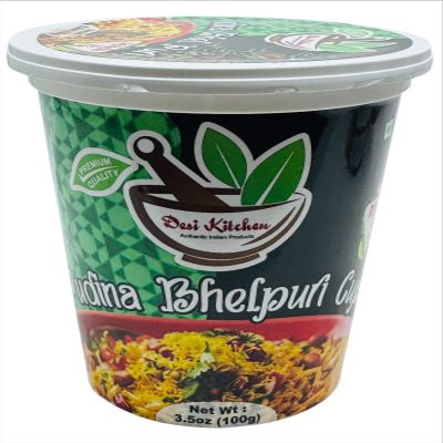 Desi Kitchen Bhelpuri Cup | Authentic Indian Snack | Ready to eat snack | Rani Foods Inc (100g, Pudina)