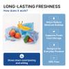 Freshpack 247 Reusable Produce Bags Size L 12 x 14 in, 1.5 Gallon 20 Pack Green Produce Bags for Fruits and Vegetables, Food Storage Bags With Zipper, Helps Keep Produce Fresh, Pantry Meal Prep view 3